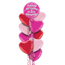 Happy Birthday Grand Daughter Pink Foil Balloon Bouquet