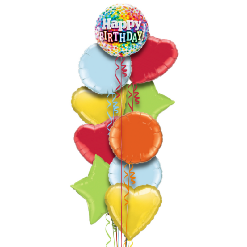 Colourful Happy Birthday Balloon Bouquet