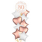 Happy 80th Birthday Rose Gold Balloon Bouquet