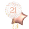 Happy 21st Birthday Rose Gold Balloon Bouquet