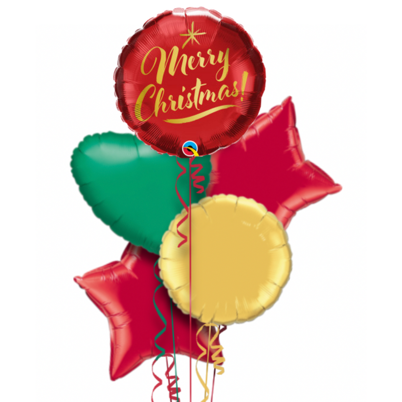 Merry Christmas Splendid Balloon Bouquet