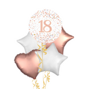 Happy 18th Birthday Rose Gold Balloon Bouquet