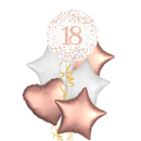 Happy 18th Birthday Rose Gold Balloon Bouquet