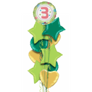 3rd Birthday Fairy Green Balloon Bouquet