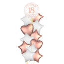 Happy 18th Birthday Rose Gold Balloon Bouquet