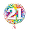 Happy 21st Birthday Rainbow Confetti Balloon Bouquet