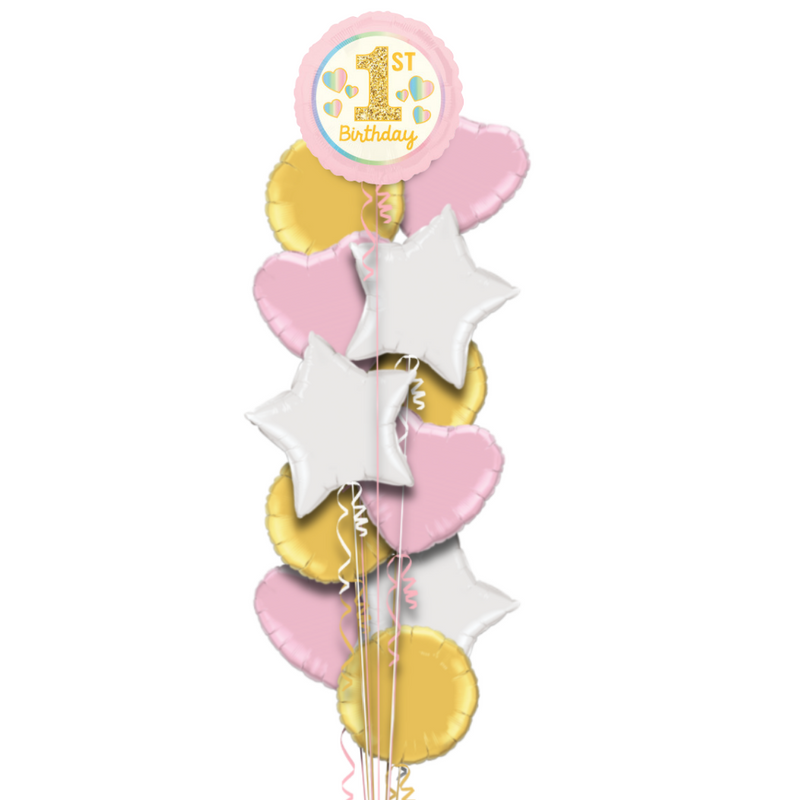 1st Birthday Pink Balloon Bouquet