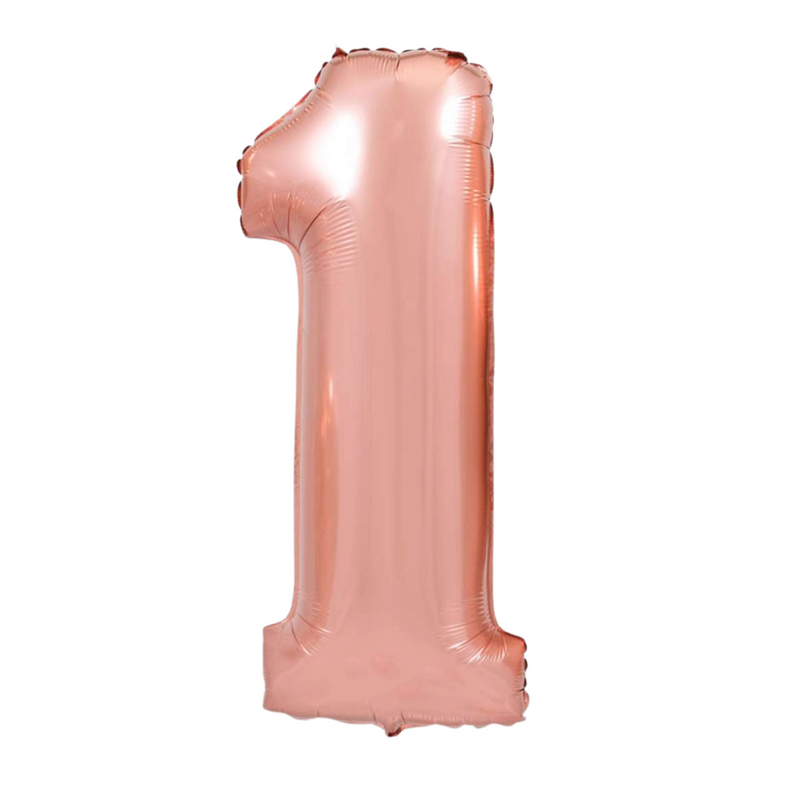 Large Rose Gold Number Balloon