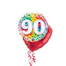 Happy 90th Birthday Rainbow Confetti Balloon Bouquet