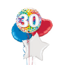 Happy 30th Birthday Rainbow Confetti Balloon Bouquet