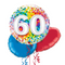 Happy 60th Birthday Rainbow Confetti Balloon Bouquet