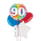 Happy 90th Birthday Rainbow Confetti Balloon Bouquet