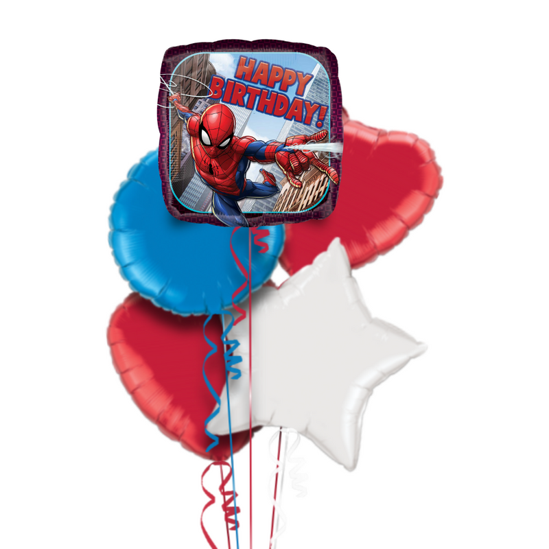 Spiderman Happy Birthday Balloon Bouquet