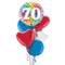 Happy 70th Birthday Rainbow Confetti Balloon Bouquet