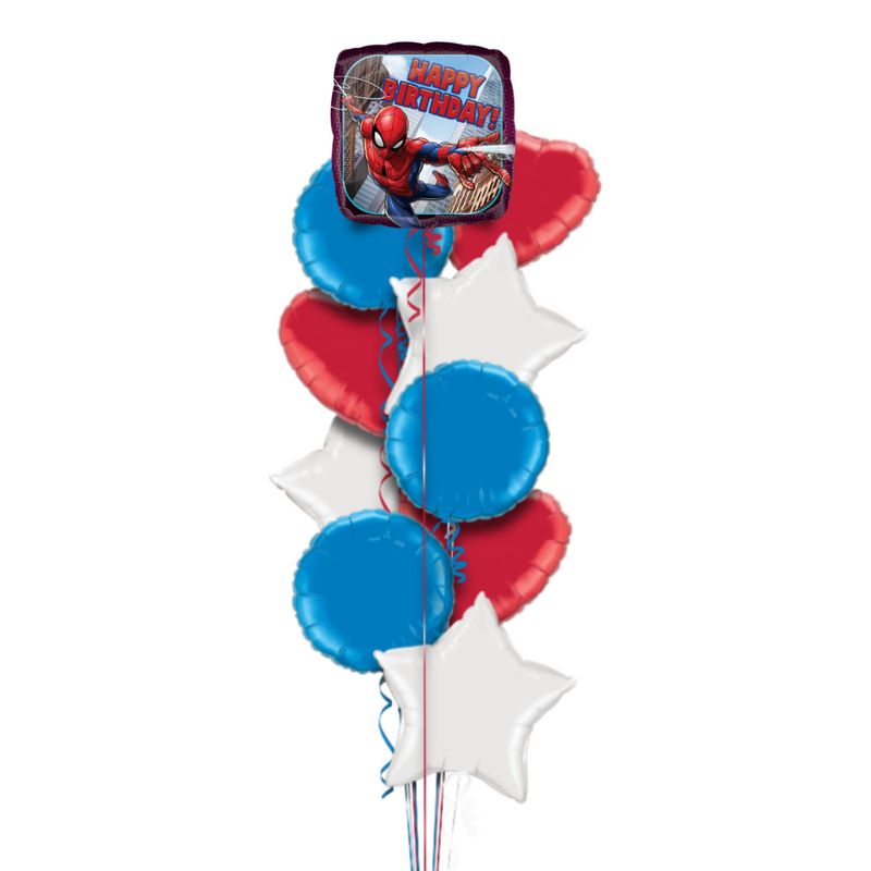 Spiderman Happy Birthday Balloon Bouquet