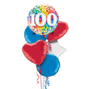 Happy 100th Birthday Confetti Balloon Bouquet