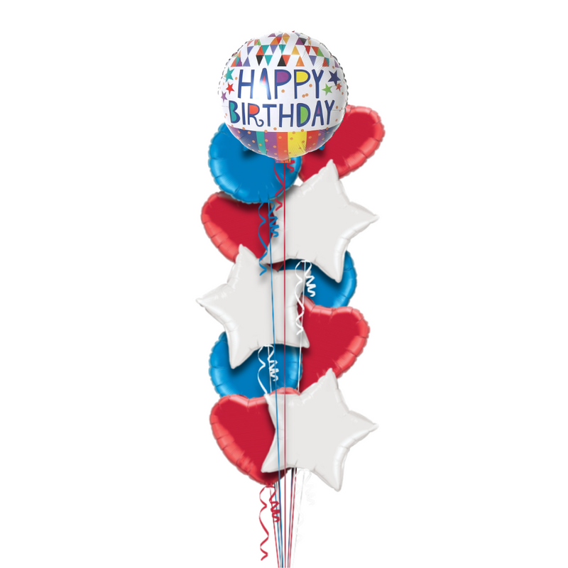 Shining Bright Happy Birthday Balloon Bouquet