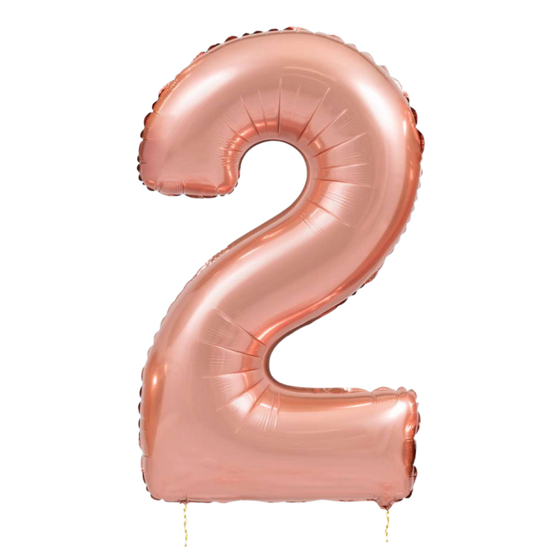 Large Rose Gold Number Balloon