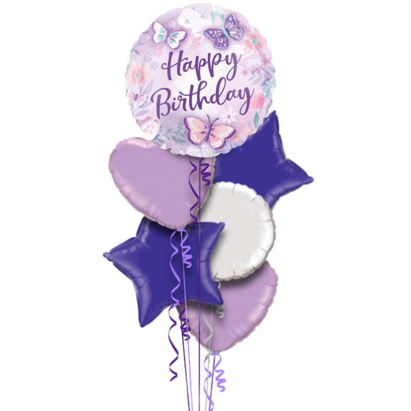 Butterfly Happy Birthday Balloon Bouquet