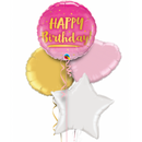 Happy Birthday Cute Pink Balloon Bouquet