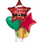 Merry Christmas Santa Star Balloon Bouquet