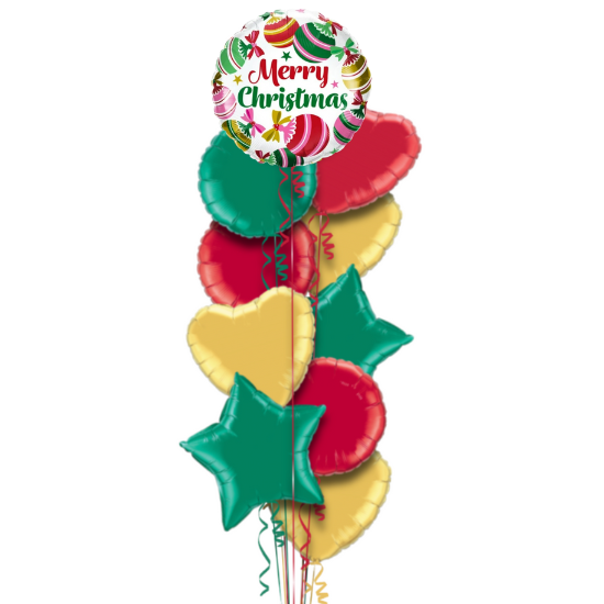 Merry Christmas Cute Baubles Balloon Bouquet