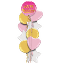 Happy Birthday Cute Pink Balloon Bouquet