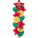 Merry Christmas Santa Star Balloon Bouquet