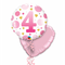 4th Birthday Polka Dots Balloon Bouquet